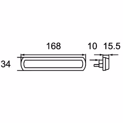 HELLA 2PS 013 300-241 Feu de position LED gauche, droit 24, 12 Montage en saillie, vissé