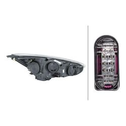 HELLA 1LE 354 827-131 Phares gauche W5W, H7, H15, PY21W Technologie d'illumination pour circulation à gauche FORD: FOCUS 3, FOCUS 3 Turnier