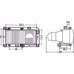Projecteur principal HELLA 1DL 007 872-071