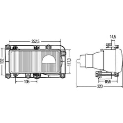 Projecteur principal HELLA 1DL 007 872-071