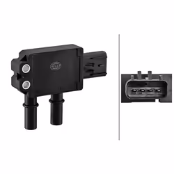 Capteur, pression des gaz échappement HELLA 6PP 009 409-641
