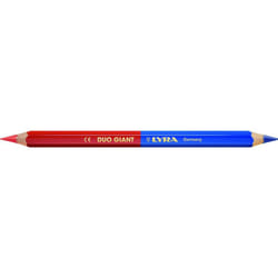 Lyra - crayon de marquage duo giant rouge et bleu en boîte de 100 -2930103