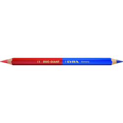 Lyra - crayon de marquage duo giant rouge et bleu en étui de 12 -2930101