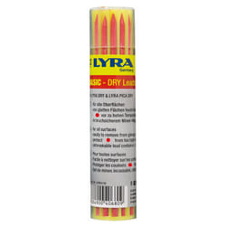 Lyra - etui de 12 mines de rechange rouges dry pour marqueurs -dry et pica dry -4490018