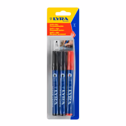Marqueur permanent MARK+ SIGN résistant à l'eau , convient parfaitement pour l'écriture sur toutes les surfaces lisses et por ...