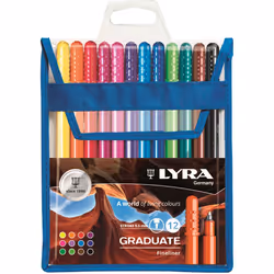 Lyra Graduate Fineliner, Multicolore, Fin, Rond, 0,5 mm, Sac en plastique, 12 pièce(s)