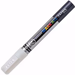 Lyra Graduate Mark All, Blanc, Pointe fine/ogive, Argent, Blanc, Plastique, Extra-fin, 0,7 mm