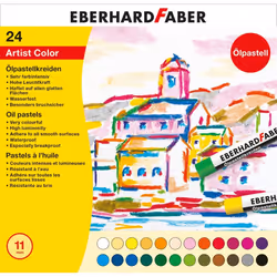 Eberhard Faber Artist Color Oil Pastel, 24 pièce(s), Multicolore, Rond, 1,1 cm, Boîte