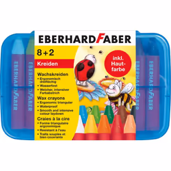 Eberhard Faber Wax 8+2, 10 pièce(s), Multicolore, Triangle, Cire, Boîte