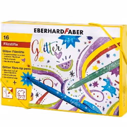 Eberhard Faber Fasermaler Glitter stylo-feutre Noir, Bleu, Or, Vert, Orange, Rose, Rouge, Jaune 1 pièce(s)