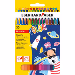 Eberhard Faber Colori, Fin, 30 couleurs, Multicolore, 1 mm, Rond, Encre à base d'eau