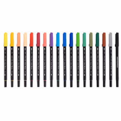 Eberhard Faber 558218 marqueur 18 pièce(s) Pointe fine Noir, Bleu, Marron, Vert, Gris, Orange, Rose, Rouge, Violet, Jaune