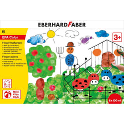 Eberhard Faber EFAColor peinture lavable Noir, Bleu, Vert, Rouge, Blanc, Jaune
