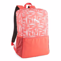 PUMA Sac à dos corail blanc pour femme - Beta Backpack Electric Blush - Logo Pixel AOP 230503
