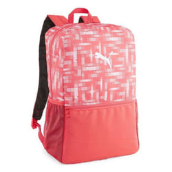 PUMA Sac à dos corail blanc pour femme - Beta Backpack Electric Blush - Logo Pixel AOP 230503