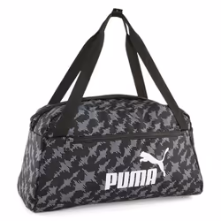 PUMA Sac de sport gris noir pour femme - Phase AOP Sports Bag Black - Letter Camo 232218