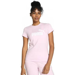T-shirt Femme - Puma - Essential Logo Tee - Couleur Mauve - Manches Courtes - Coton