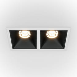 Maytoni - Alfa led Downlight Encastré Twin Dimmable Blanc, Noir, 900lm, 3000K