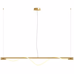 Maytoni Tau Plafonnier Bar Moderne Doré, 180cm LED Intégrée 3000K | Finition : Or | Matériau : aluminium | Indice de protecti ...