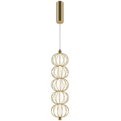 Maytoni Golden Cage Plafonnier suspendu moderne doré 3000K 1050lm
