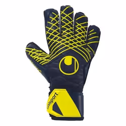 Gants de gardien - Uhlsport - Prediction Supersoft - Bleu marine/blanc/jaune fluo - Respirant - Mixte