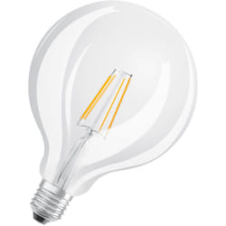 Ampoule à led Osram formulaire de balle classique, remplacement de 60 watts, E27, G125, 2700 Kelvin, blanc chaud, verre transparent, pack unique
