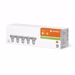 ampoule à led - performance - gu10 - 4.3w - 3000k - 36d - 350 lm - lot de 5 - par16 - osram 068119