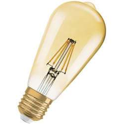Ampoule led Dimmable Osram dition vintage, remplacement de 55 watts, E27, ST64, 2400 Kelvin, confort chaud blanc, verre transparent, pack unique