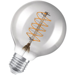 Osram - Ampoule led Dimmable édition vintage, remplacement de 30 watts, E27, G80, 1800 Kelvin, lumière confortable chaude, verre transparent, pack
