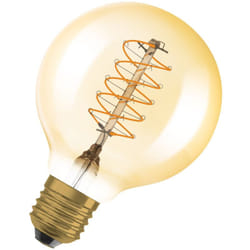 Osram - Ampoule led Dimmable édition vintage, remplacement de 37 watts, E27, G80, 2200 Kelvin, lumière confortable chaude, verre transparent, pack
