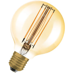 Osram - Ampoule led Dimmable édition vintage, remplacement de 40 watts, E27, G80, 2200 Kelvin, lumière confortable chaude, verre transparent, pack