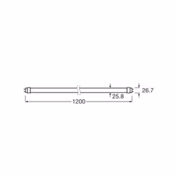 Tube LED - Osram - Bio-Lumilux T8 - 15W - 1800lm - 6500K - Classe A+