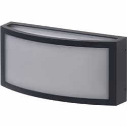 Appliques avec boîtier gris foncé en aluminium moulé sous pression, indice de protection IP65, diffuseur mat et douille E27.  ...