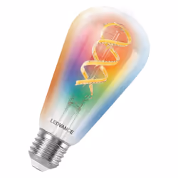 LEDVANCE SMART+ MATTER Filament Edison, 4,8 W, 0,5 W, E27, 470 lm, 15000 h, Multi, Blanc