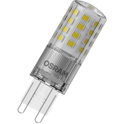 Led pin en plastique transparent, de 4,4 w pour 600 lm, lumière blanc chaud de 2700 k, multicolore,de rénovation G9, cri 80, eek d, dimmable. - Osram