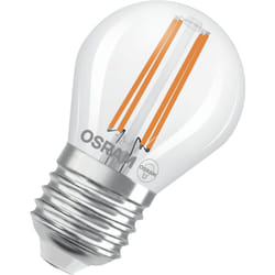 OSRAM LED Superstar Classic P 40 en forme de mini bouclassique, corps en verre transparent, 2,2 W, 470 lm,E27, lumière blanc chaud de 2700 K, EEK A,