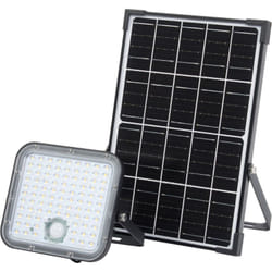 D'extérieur solaire led Endura Outdoor noire avec projecteur et panneau solaire, câbde 5 m de long, avec télécommande et détecteur de mouvement pir,