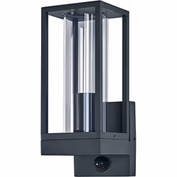 Applique murale intemporelle en aluminium avec douille E27, diffuseur en verre et option SENSOR. Caractéristiques du produit: ...