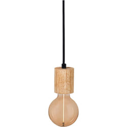 OSRAM Vintage 1906® pendant light CYLINDER WOOD E27, wood, max. 15W LED, E27 base, indoor pendant light, round canopy, combined with 1906 Vintage