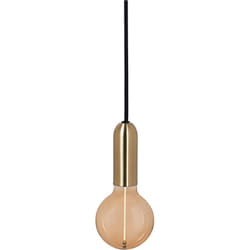 Suspension Vintage 1906® round E27, dorée, max. 25 w (led 15 w), culot E27, rosace ronde, suspension d'intérieur, à combiner avec des lampes 1906