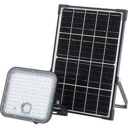 OSRAM Projecteur solaire LED Endura Outdoor noire avec panneau solaire, câble de 5 m, télécommande et détecteur de mouvement PIR, 30W, 4500lm,