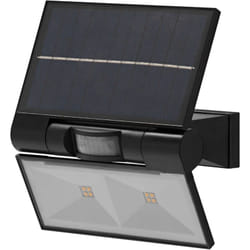 Endura projecteurs solaires extérieurs avec détecteur de lumière du jour et de mouvement en gris foncé, protection IP44, remplace les projecteurs
