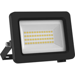 Projecteur led avec classe d'efficacité énergétique a, boîtier en aluminium noir, 10 w, 1750 lm, pour applications extérieures, design compact,