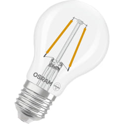 Lampe led Osram Superstar A25 à filament en forme d'ampoule, intensité variable, 2700 k blanc chaud, 1,8 w, E27, transparente, 250 lm, 15 000 h, pour