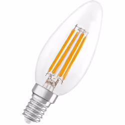 Lampe led Osram Superstar B40 à filament en forme de bougie, intensité variable, 2700 k blanc chaud, 3,4 w, E14, transparente, 470 lm, 15 000 h, pour