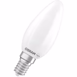 L'ampoule LED OSRAM Superstar B40 à filament flamme dépoli est dimmable et offre une lumière blanche chaude et non éblouissan ...