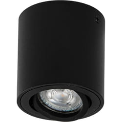 OSRAM Spot Spot Surface Round pour montage au plafond, noir, culot GU10, peut être équipé d'une lampe normale ou intelligente, angle de faisceau