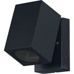 Applique d'extérieur endura Classic Cube adj wall, noire, culot GU10 (max 35W), peut être équipée d'une lampe normale ou intelligente, tête