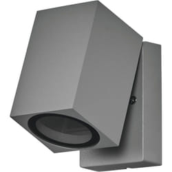 Applique d'extérieur endura Classic Cube adj wall, argent, culot GU10 (max 35W), peut être équipée d'une lampe normale ou intelligente, tête