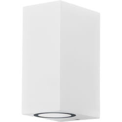 Applique d'extérieur endura Classic Square Updown, blanc, culot GU10 (max 35W), peut être équipée d'une lampe normale ou intelligente, types down ou